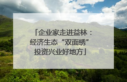 企业家走进益林：经济生态“双面绣” 投资兴业好地方