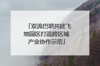 双流巴塘共建飞地园区打造跨区域产业协作示范