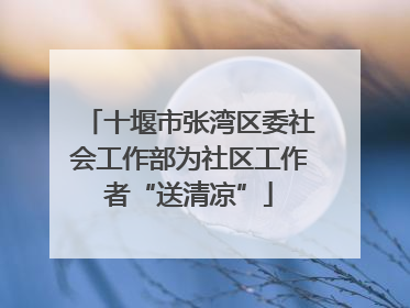 十堰市张湾区委社会工作部为社区工作者“送清凉”