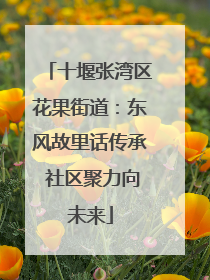 十堰张湾区花果街道：东风故里话传承 社区聚力向未来