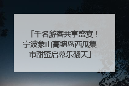 千名游客共享盛宴！宁波象山高塘岛西瓜集市甜蜜启幕乐翻天