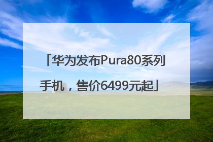 华为发布Pura80系列手机，售价6499元起