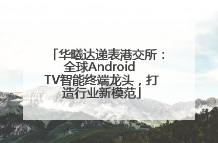 华曦达递表港交所：全球Android TV智能终端龙头，打造行业新模范