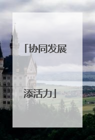 协同发展添活力