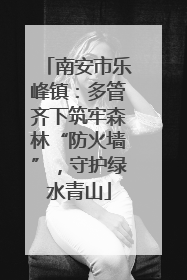 南安市乐峰镇：多管齐下筑牢森林“防火墙”，守护绿水青山