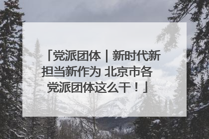 党派团体｜新时代新担当新作为 北京市各党派团体这么干！
