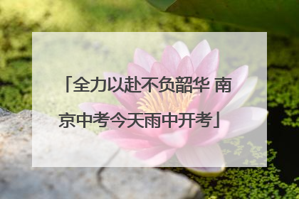 全力以赴不负韶华 南京中考今天雨中开考