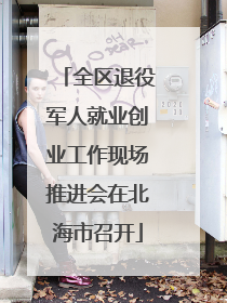 全区退役军人就业创业工作现场推进会在北海市召开