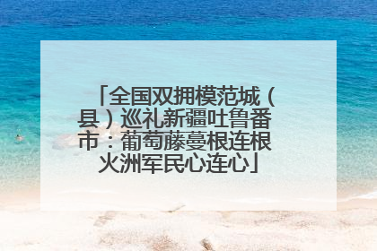 全国双拥模范城（县）巡礼新疆吐鲁番市：葡萄藤蔓根连根 火洲军民心连心