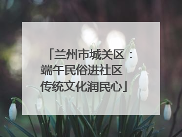 兰州市城关区：端午民俗进社区 传统文化润民心