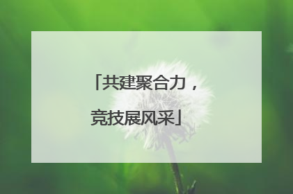 共建聚合力，竞技展风采