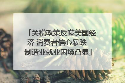关税政策反噬美国经济 消费者信心暴跌 制造业就业困境凸显