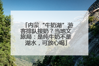 内蒙“牛奶湖”游客排队接奶？当地文旅局：是纯牛奶不是湖水，可放心喝