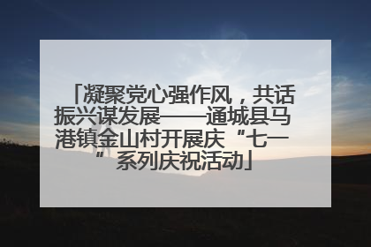 凝聚党心强作风，共话振兴谋发展——通城县马港镇金山村开展庆“七一”系列庆祝活动