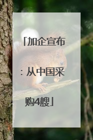 加企宣布：从中国采购4艘