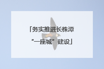 务实推进长株潭“一座城”建设