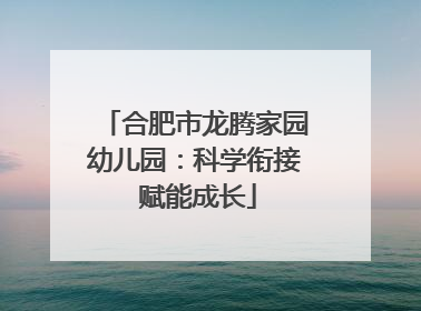 合肥市龙腾家园幼儿园：科学衔接 赋能成长