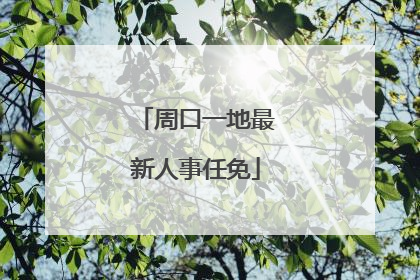 周口一地最新人事任免