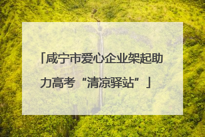 咸宁市爱心企业架起助力高考“清凉驿站”
