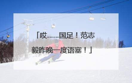 哎……国足！范志毅昨晚一度语塞！
