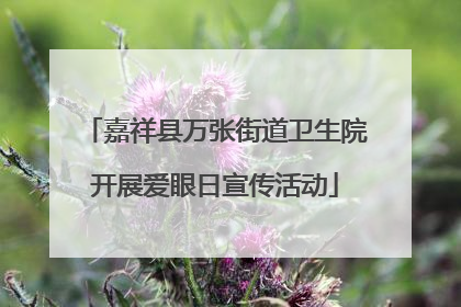 嘉祥县万张街道卫生院开展爱眼日宣传活动