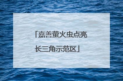 嘉善萤火虫点亮长三角示范区