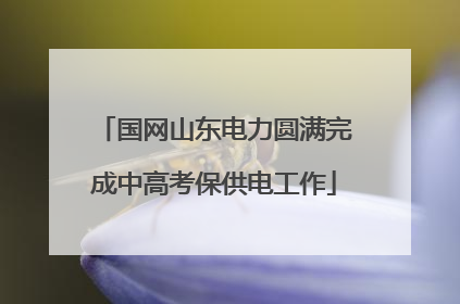 国网山东电力圆满完成中高考保供电工作