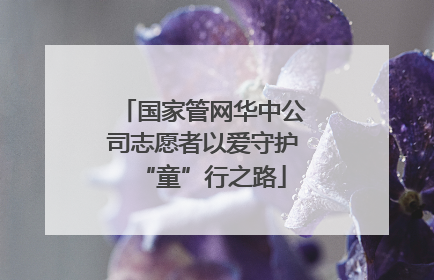 国家管网华中公司志愿者以爱守护“童”行之路