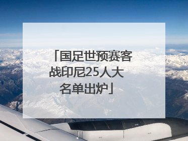 国足世预赛客战印尼25人大名单出炉