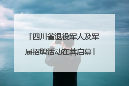 四川省退役军人及军属招聘活动在蓉启幕