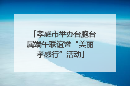 孝感市举办台胞台属端午联谊暨“美丽孝感行”活动