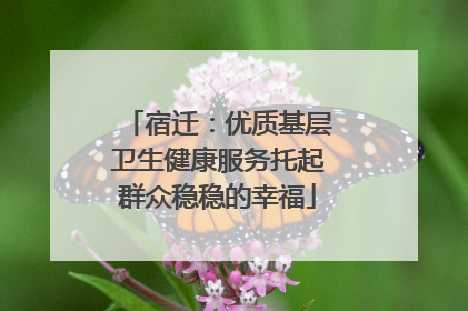 宿迁：优质基层卫生健康服务托起群众稳稳的幸福