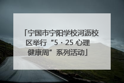 宁国市宁阳学校河沥校区举行“5・25 心理健康周”系列活动