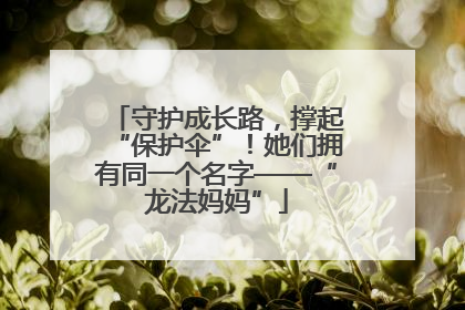 守护成长路，撑起“保护伞”！她们拥有同一个名字——“龙法妈妈”