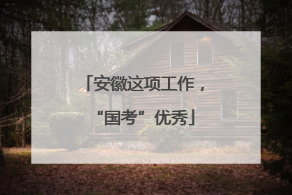 安徽这项工作，“国考”优秀