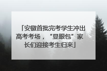 安徽首批完考学生冲出高考考场，“显眼包”家长们迎接考生归来