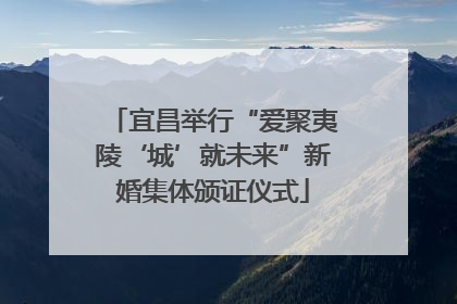 宜昌举行“爱聚夷陵‘城’就未来”新婚集体颁证仪式