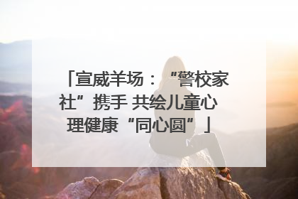 宣威羊场：“警校家社”携手 共绘儿童心理健康“同心圆”