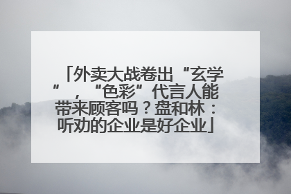 外卖大战卷出“玄学”，“色彩”代言人能带来顾客吗？盘和林：听劝的企业是好企业