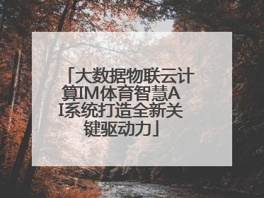 大数据物联云计算IM体育智慧AI系统打造全新关键驱动力