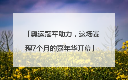 奥运冠军助力，这场赛程7个月的嘉年华开幕