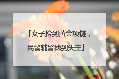 女子捡到黄金项链，民警辅警找到失主