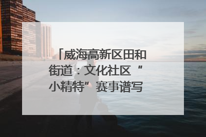 威海高新区田和街道：文化社区“小精特”赛事谱写文化赋能新乐章