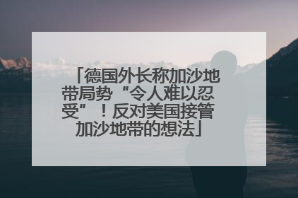 德国外长称加沙地带局势“令人难以忍受”！反对美国接管加沙地带的想法