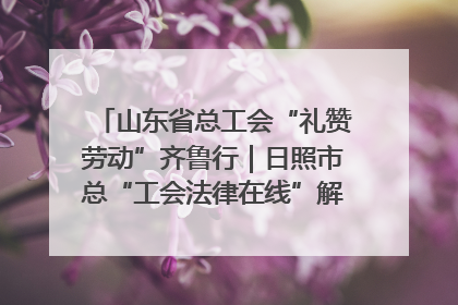 山东省总工会“礼赞劳动”齐鲁行｜日照市总“工会法律在线”解决职工愁“薪”事