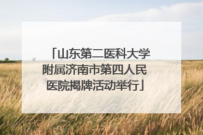 山东第二医科大学附属济南市第四人民医院揭牌活动举行