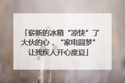 崭新的冰箱“凉快”了大伙的心，“家电圆梦”让残疾人开心度夏
