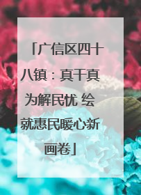 广信区四十八镇：真干真为解民忧 绘就惠民暖心新画卷