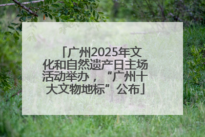 广州2025年文化和自然遗产日主场活动举办，“广州十大文物地标”公布