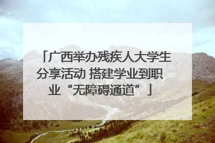 广西举办残疾人大学生分享活动 搭建学业到职业“无障碍通道”